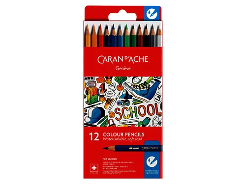 Kleurpotloden Caran D'ache aquarel doos à 12 stuks