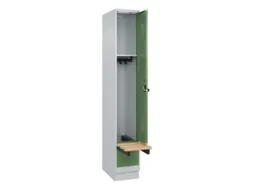 locker met bank,HxBxD 1950x300x815mm,1vak,vak B 300mm,draaigrendel