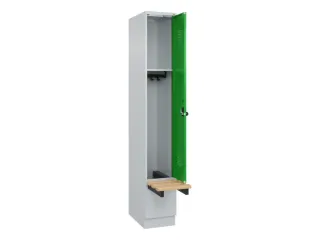 locker met bank,HxBxD 1950x300x815mm,1vak,vak B 300mm,draaigrendel - 1