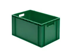 Euronorm-stapelbak 61l 320x600x400mm Wanden/bodem Gesloten Groen