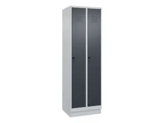 locker,HxBxD 1950x600x500mm,2vak,vak B 300mm,draaigrendel,sokkel - 1