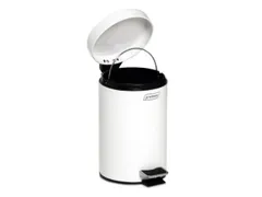 pedaalemmer,5l,HxØ 284x203mm,binnenbak kunststof,romp metaal wit