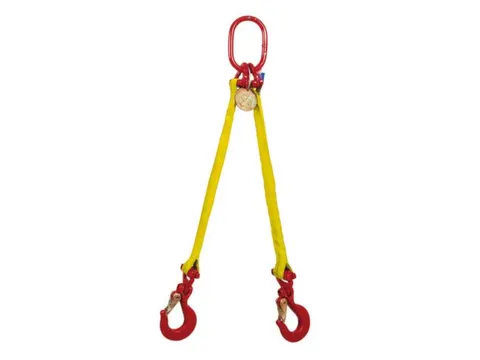 Hijsstroppen 2-Sprong Draagvermogen 0-45° 4 2T Nuttige L 2M Geel
