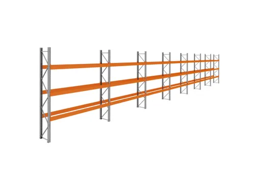 palletstelling,basis+6xaanbouw,HxBxD 3990x26000x750mm,vakl. 3400kg