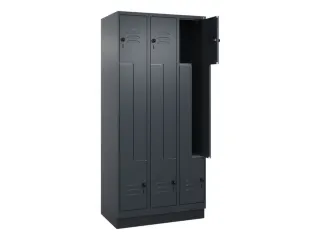 Z-garderobekast,HxBxD 1950x900x500mm,vak B 150/300mm,draaigrendel - 2