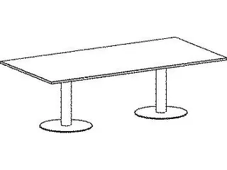 Vergadertafel Rechthoekig Hxbxd 72x240x120cm Blad Beuken Alu - 4