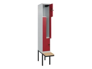 Z-garderobekast,HxBxD 2120x300x815mm,2vak,vak B 300mm,draaigrendel - 2