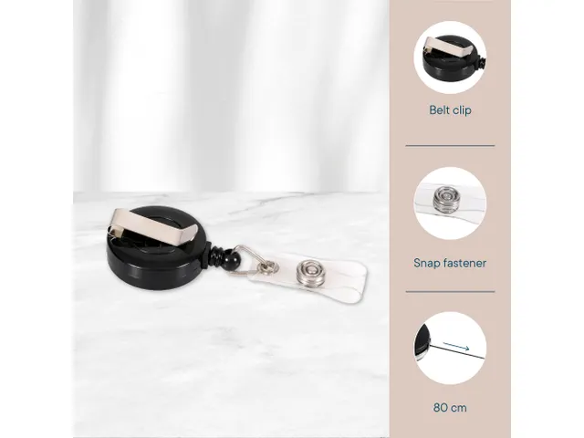 Enrouleur Opus 2 avec lanière Noir