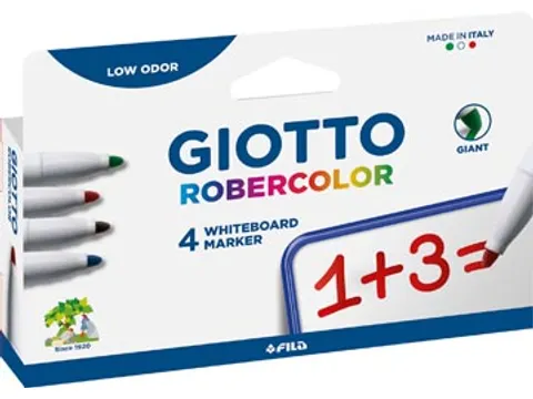 Giotto Robercolor whiteboardmarker maxi, assorti, etui 4 stuks