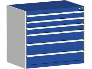 ladekast,HxBxD 900x1050x750mm,6lade(n),lade voor zware lasten - 1
