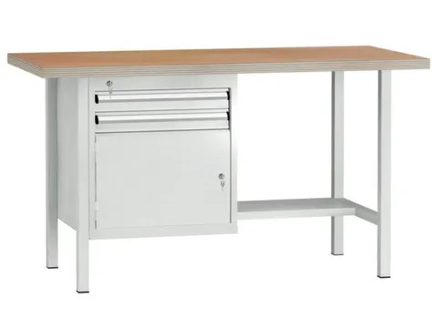 werkbank,HxBxD 840x1500x700mm,onderstel RAL5010,fronten RAL5010