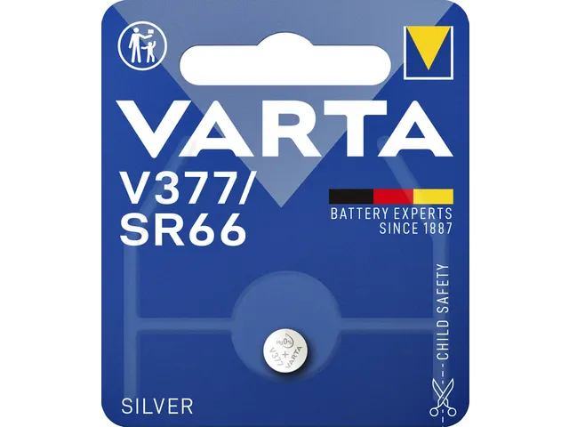Batterij Varta knoopcel V377 horloge blister à 1stuk