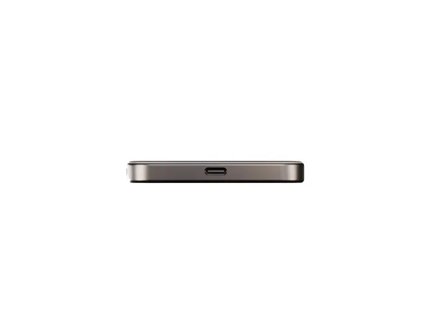 Slim Aluminium Powerbank Qi2 5000 mAh Zwart