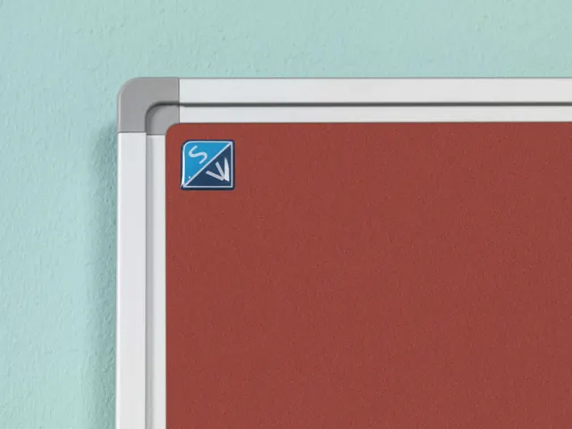 Prikbord Bulletin Rood 120x240cm Softline Profiel 16mm