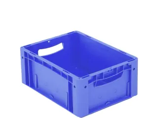 Euronorm Stapelkrat 170x400x300mm Wanden/bodem Gesloten Blauw 16l - 2