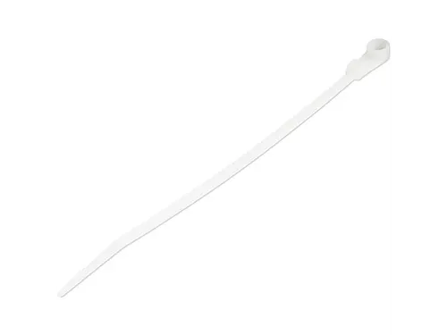 15cm Kabelbinders met montagegat 3mm wit 100 stuks