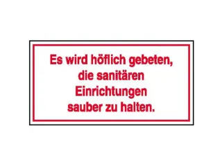 aanwijzingsbord,U wordt beleefd verzocht,PVC,rood/wit,om te verlijmen - 1