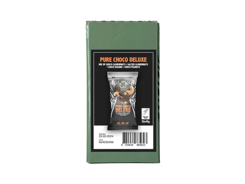 Cashewnoten NoyNuts pure choco deluxe mix zak 45 gram