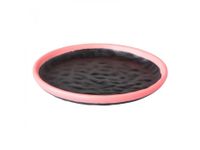 Bord Sushi Asia Rond zwart/roze melamine 15cm 6 Stuks