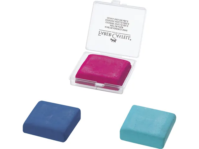 Kneedgum Faber-Castell in 3 kleuren assorti display 18 stuks