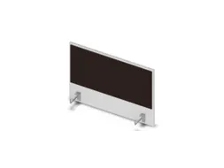 opzetpaneel bureau aanbouw zijkant Bl-wit BN2036-bruin 800mm