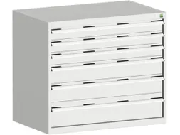 ladekast HxBxD 900x1050x650mm 6laden RAL7035 front RAL7035