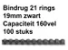 Bindrug GBC 19mm 21-rings A4 zwart 100stuks