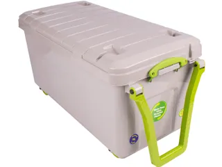 Really Useful 16 Liter Opbergbox Recycled met Wieltjes Grijs - 1