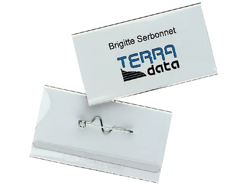 Badge Durable 8008 met speld 40x75mm