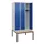locker met bank,HxBxD 1950x900x815mm,3vak,vak B 300mm,draaigrendel