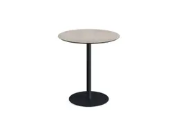 bistrotafel,HxØ 730x700mm,rond,schotelvoet zwart,blad HPL Moonstone