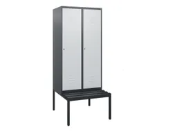 locker met bank,HxBxD 1950x800x815mm,2vak,vak B 400mm,cil.-slot