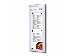 Outdoor Menubord 2xA4 met Logopaneel Staand