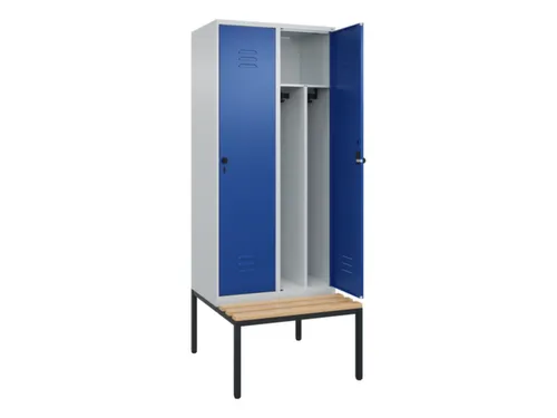locker voor scheiding van kleding,HxBxD 2120x800x815mm,2vak