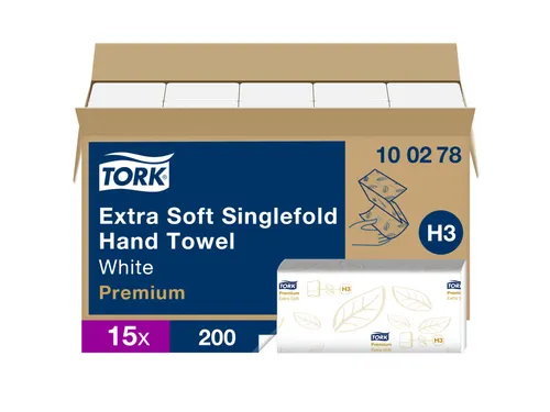 Tork 100278 Handdoek Premium H3 Z-vouw Extra Soft 2-laags 3000 stuks