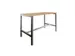 Table Haute Domino Basic 160x80x110cm Plateau chène Cadre Noir