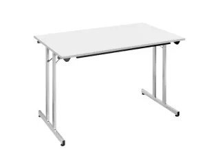 Klaptafel Vrijstaand 120x80 Cm Onderstel Aluminium Blad Lichtgrijs - 1