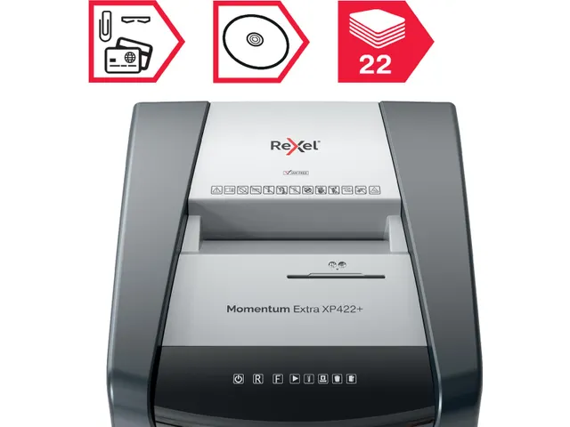 Momentum Extra XP422+ papiervernietiger 85L zwart
