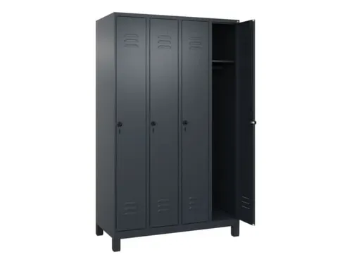 locker,HxBxD 1950x1200x500mm,4vak,vak B 300mm,draaigrendel,voeten
