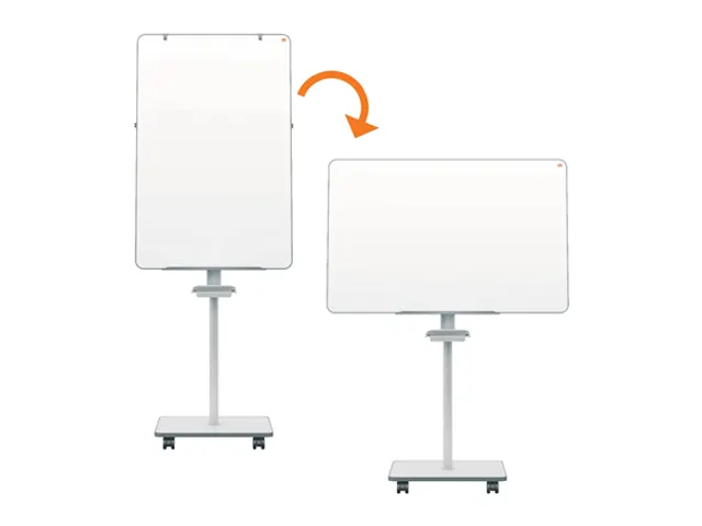 Nobo Move & Meet Mobiele Flipover 70x100cm staal grijs