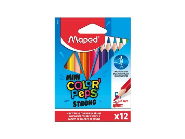 kleurpotlood Color'Peps Mini Strong 12 potloden | KleurpotlodenWinkel.nl