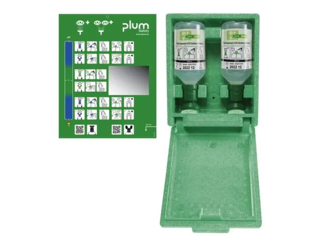 Poste Lave-Yeux 2X Solution Saline Din En 15154-4 Hxl 265X227Mm