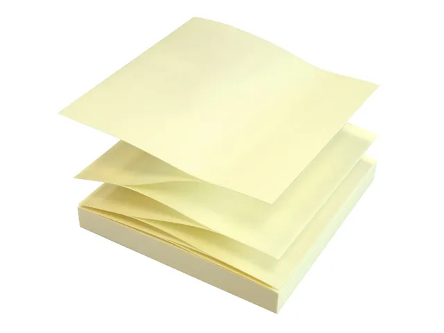 Bloc-mémos Z-Notes 75x75mm jaune bloc de 100 feuillets