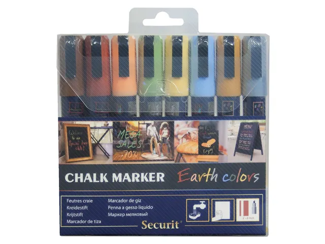 Krijtstift Securit Sma-510 Schuin 2-6mm Assorti Aardetinten