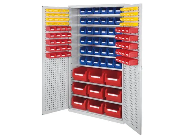 Ruime Bakkenkast 1950x1100x570mm 123 Magazijnbakken Gesleufd Geperf