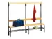 banc,HxLxP 450x2000x450mm,bois,structure acier RAL7035