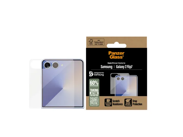 PanzerGlass Screen Protector Samsung Galaxy Z Flip7 | Classic Fit,