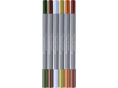 Duo aquarelmarker Goldfaber etui 6 stuks Tuscany