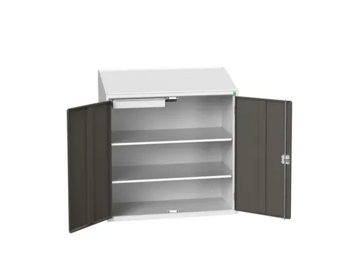 lessenaarkast 1130x1050x550mm 2 legborden 1 lade RAL7035+RAL7016