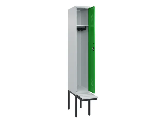 locker met bank,HxBxD 2120x300x815mm,1vak,vak B 300mm,cilinderslot